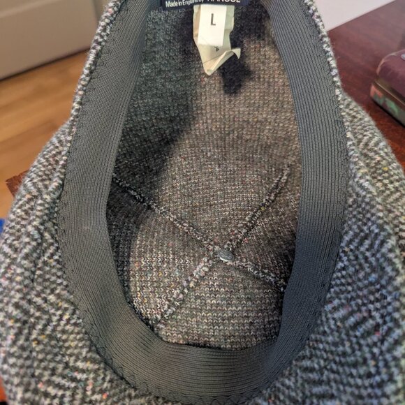 Wool Kangol Cap 504 Herringbone Flat Cap Harrods Vintage Preppy UK Heritage - Picture 6 of 7
